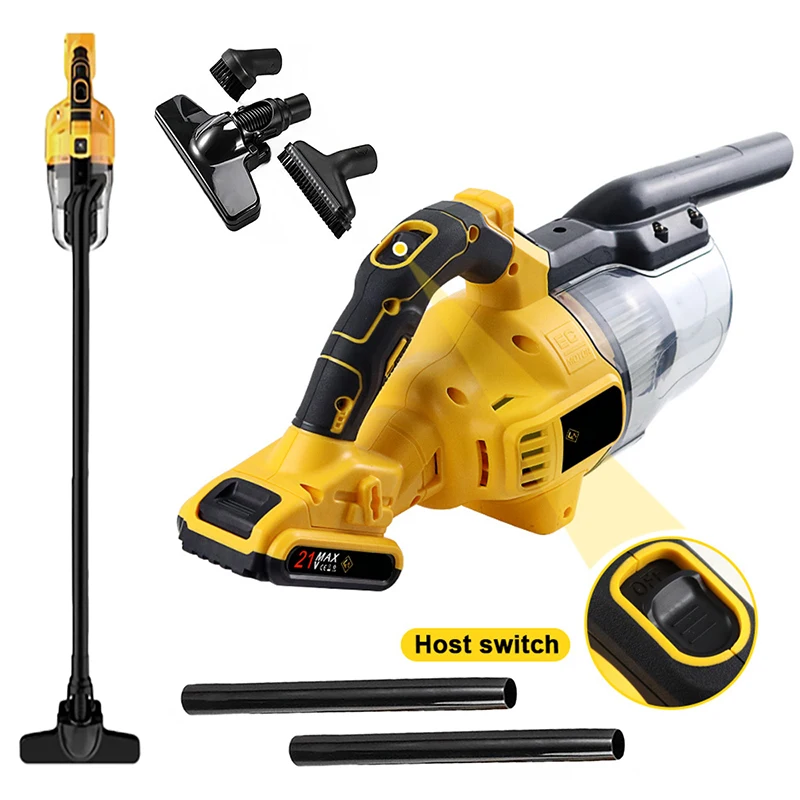 Wireless Handheld Vacuum Cleaner with 2pcs Filter Electric Cordless Vacuum for Home Car Pet Hair Clean For DeWalt 20V Battery