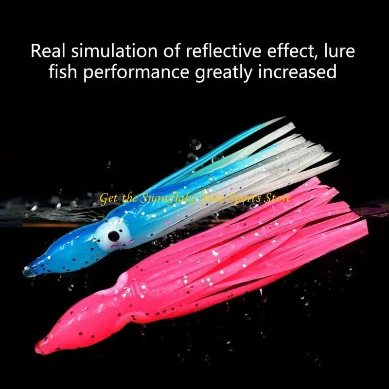 

E56D Soft Fishing Lures Artificial Squid Hook Jigs Octopus Squid Shrimp Fishing Tool