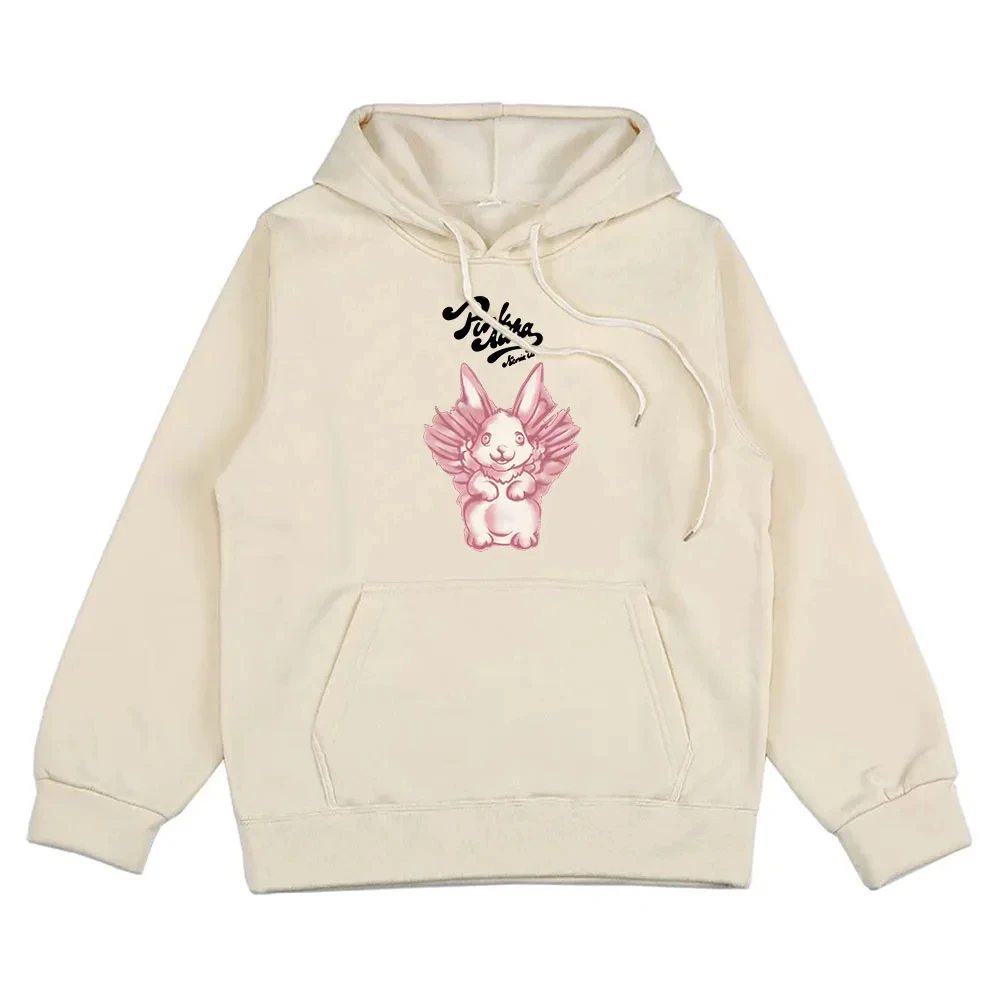 Sweats à capuche Bunny Pink Aura Album Graphic pour hommes et femmes, Singer Kenia Os Tour, Streetwear d'hiver, Vêtements décont