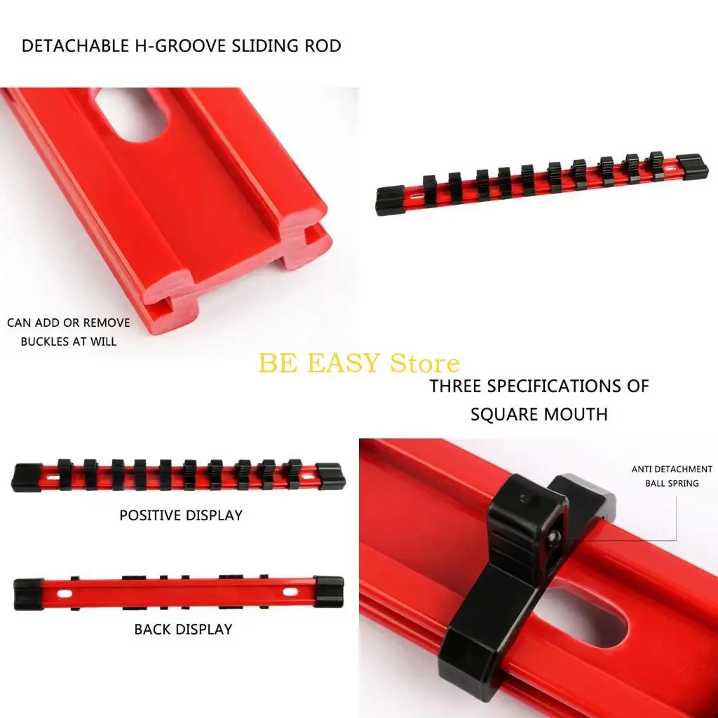 E28F Sturdy PVC Socket Rack for Neat Arrangement 1/2Inch, 3/8Inch 1/4inch