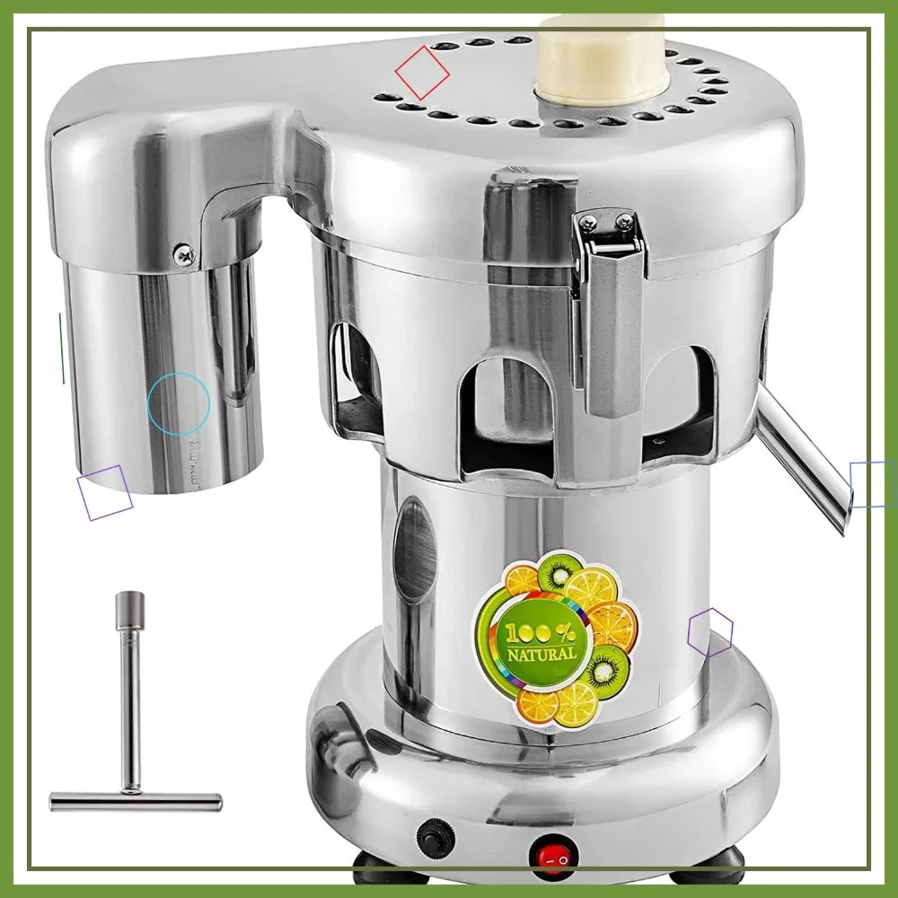 

Commercial Juice Extractor Heavy Duty Juicer Centrifugal for Fruits Vegetables High Speed Stainless Steel