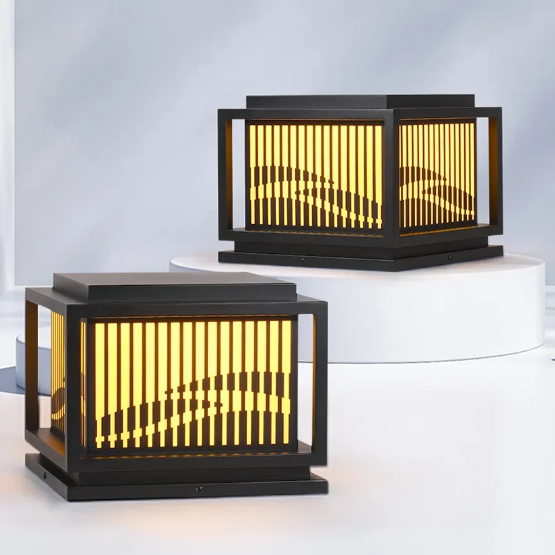 Solar Column Head Outdoor Courtyard Light Waterproof Door Post Gate Light Villa Column Wall Door Head Light