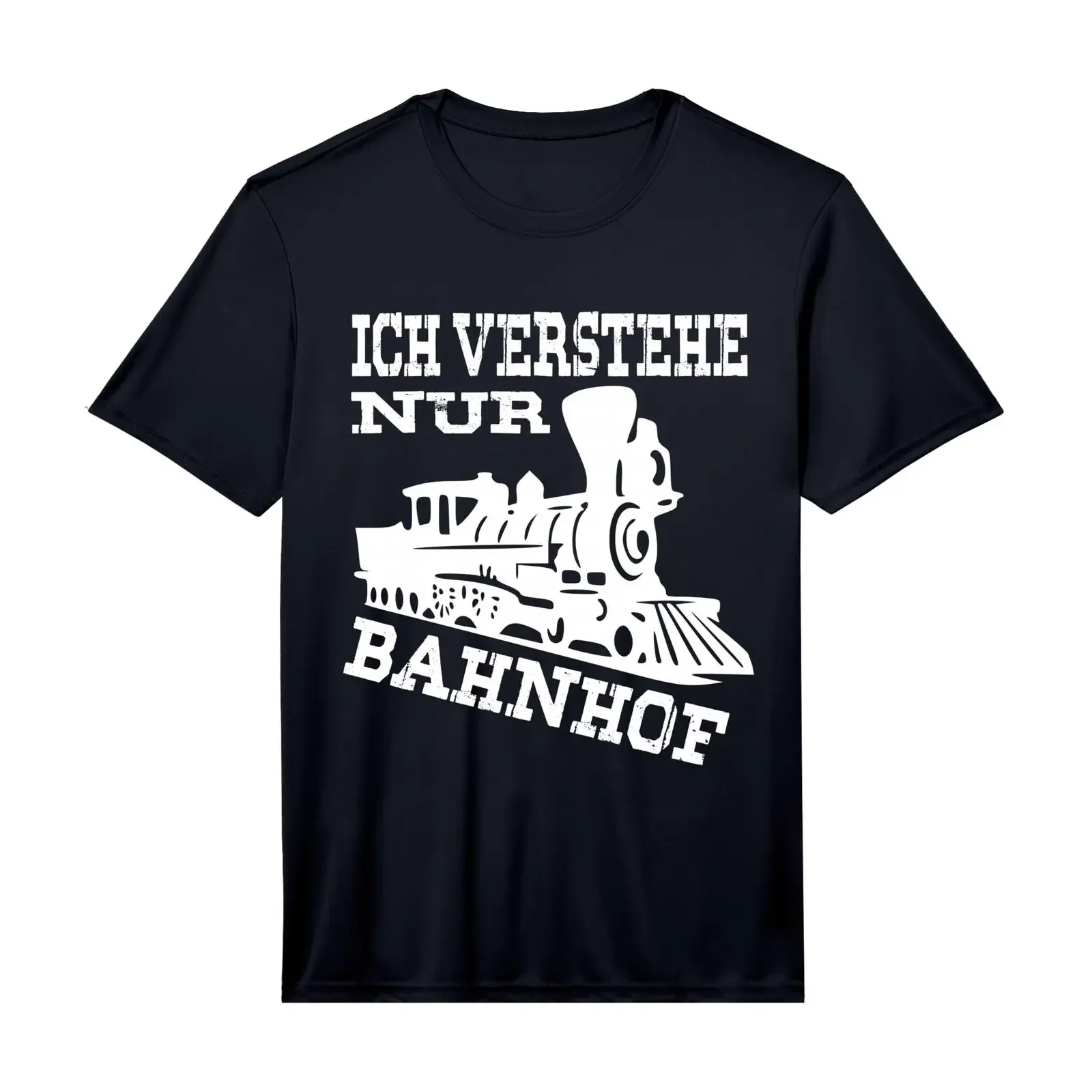Mens Eisenbahner Geschenke Ich verstehe nur Bahnhof German Language Performance T Shirt vintage Washed Breathable Unisex Casual