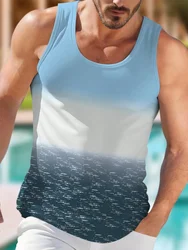 Hawaiian Casual Fashion Men's Tank Top Summer Daily Street Men's Tank Top Outdoor Sports Men's Sleeveless T-shirt 3D Print