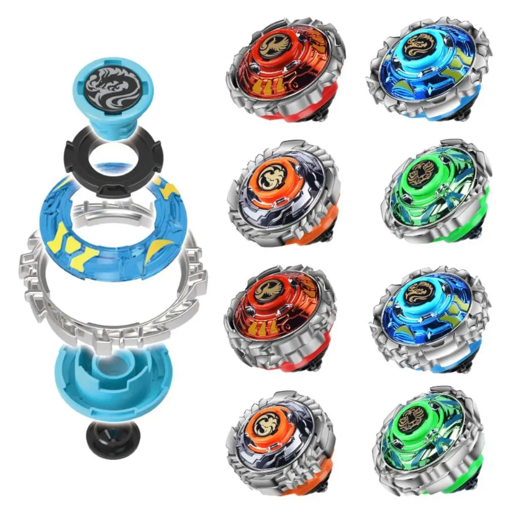 

Creative Split Transforming Spinning Top With Launcher Rope Turn Rotating Gyro Interactive Metal Alloy Battle Gyro Kids Toy