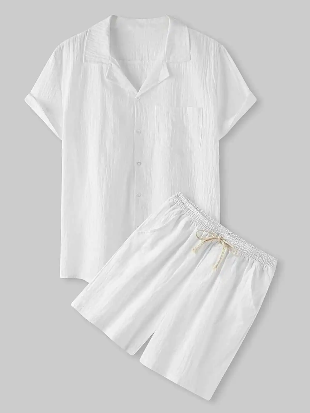 

Comfortable Short-Sleeved Button Shirt Men's Casual Sportswear Cool Summer Style No Brand Registered Trademark Chinese Origin