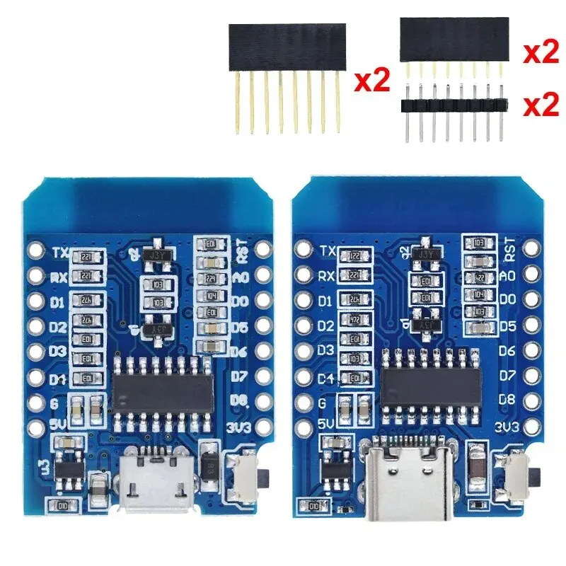 D1 Mini TYPE-C/MICRO USB ESP8266 ESP-12F CH340G V2 WIFI макетная плата D1 Mini NodeMCU Lua IOT плата 3,3 В с контактами