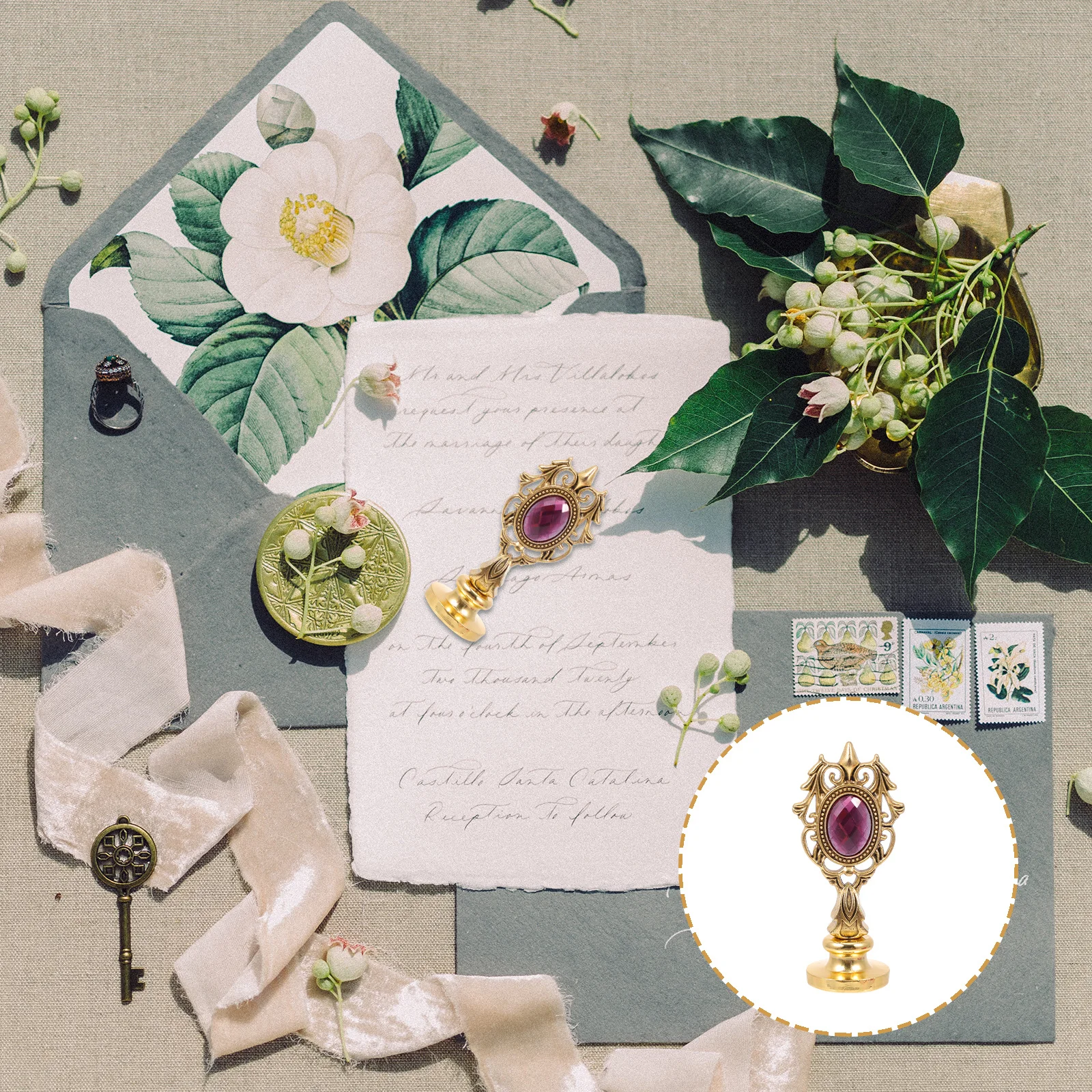 

Fire Wax Seal Envelope Sealing Decorative Embellishment For Diy Invitations Handmade Retro Style Stamper Practical