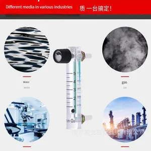 Metre akış oksijen havadan gaz akrilik akış ölçer göstergesi o2 vana ile pirinç konektörü 0.1 mpa, 0.1-1.0 l / dak 93 116mm İlk 10 satış fluxometro oksijen-no. 3