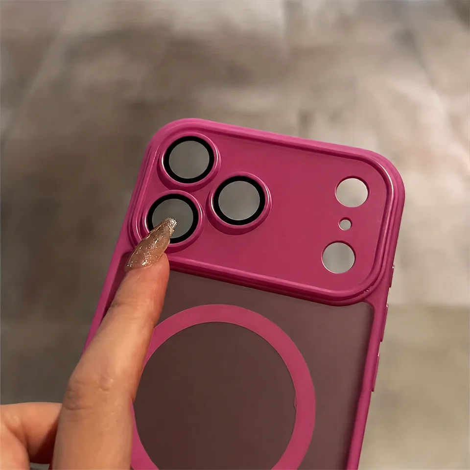 Funda nueva mate translúcida a prueba de golpes para iPhone 18 17 Air 16 15 11 Pro Max 13 12 14 Plus Mini carga inalámbrica magnética 5