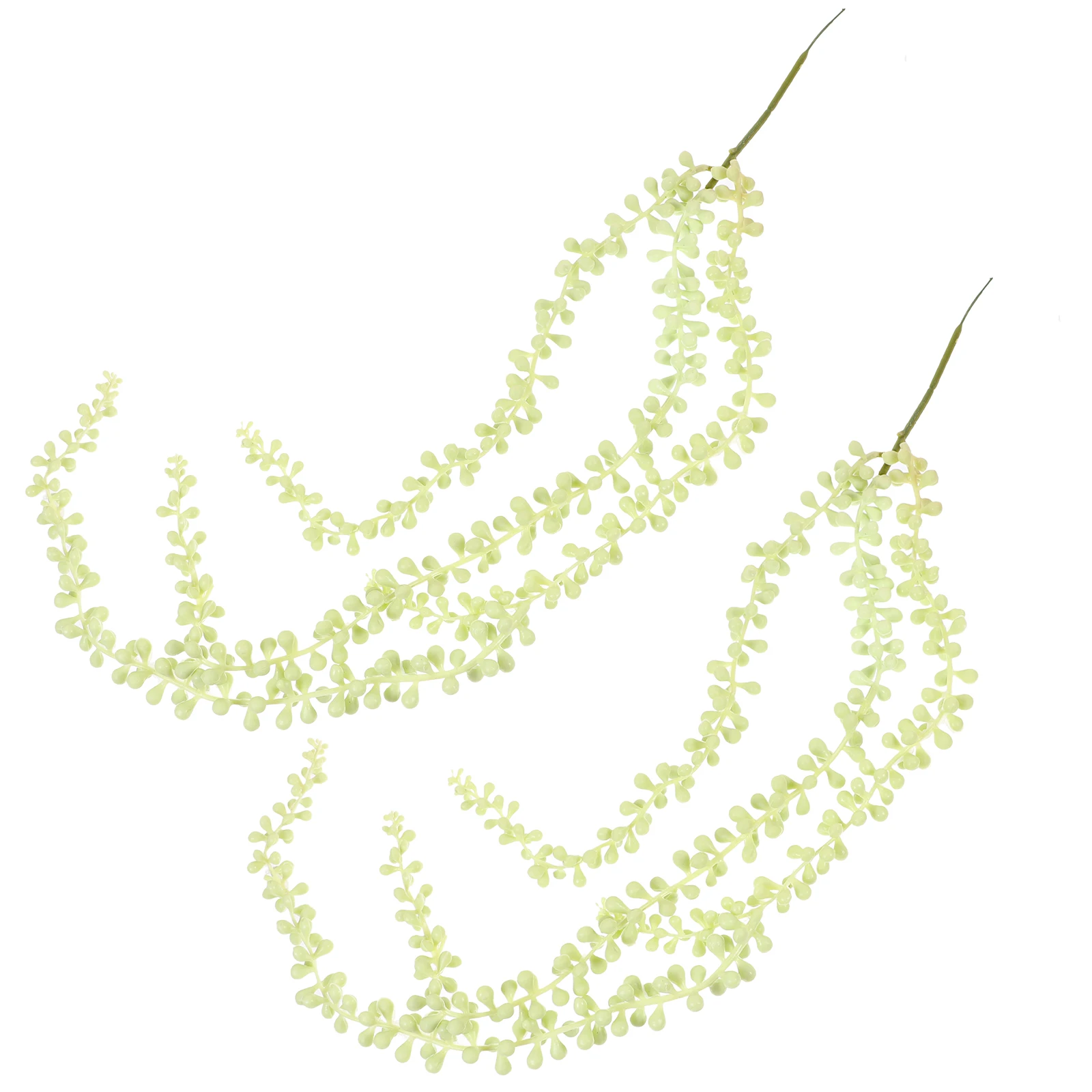 

2 Pcs Hanging Fake Succulents Plants Silica Green Vines Home Decor WallDecoration Faux Succulents Fake