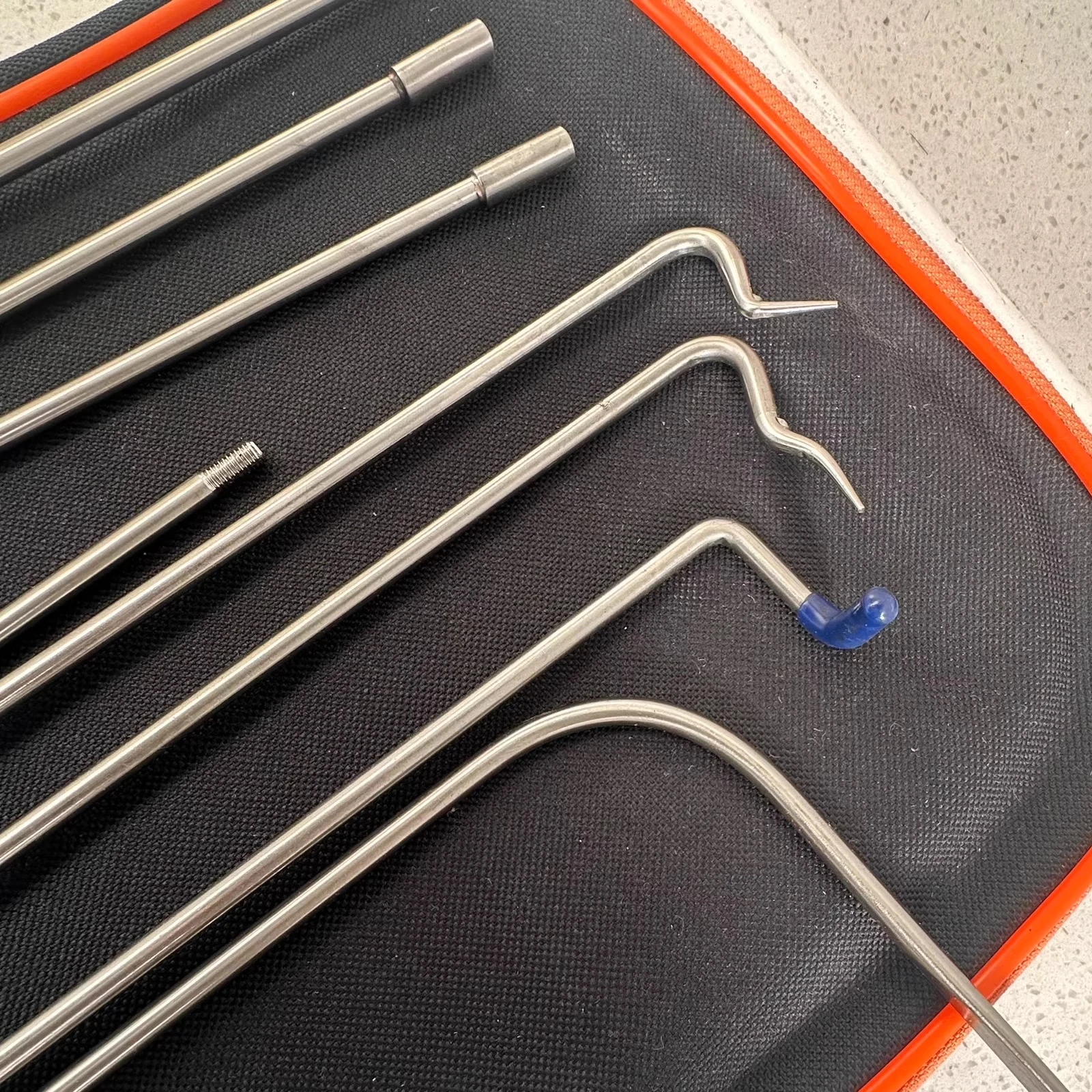 Kit Alat Perbaikan Kunci Pintu Mobil, Kait Baja Tahan Karat dengan Kantong Udara dan Tas Penyimpanan