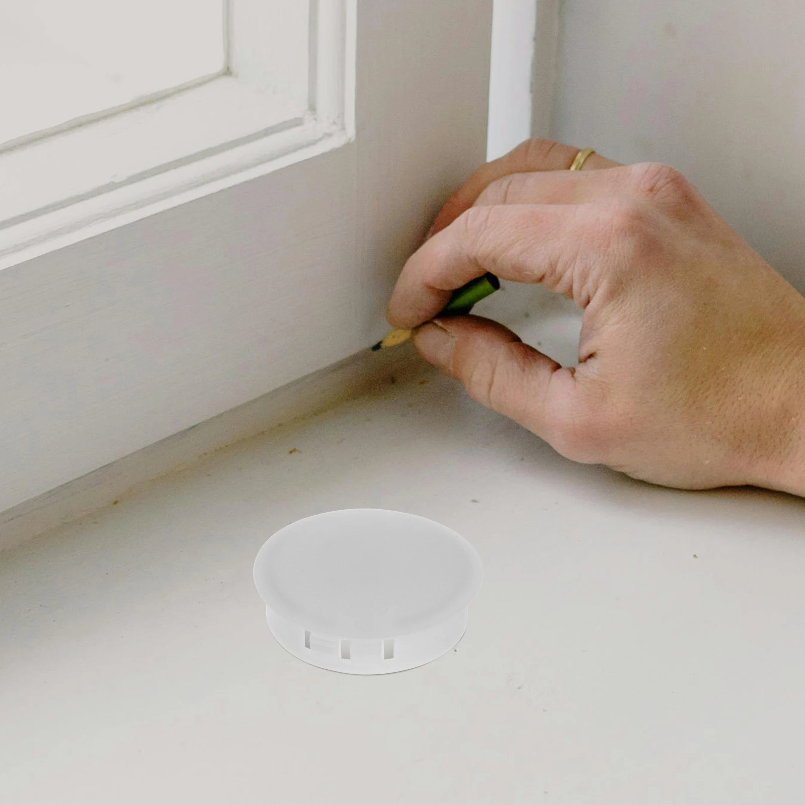 

10pcs Plastic Screw Hole Covers White 38Mm For Furniture Cabinet Panel Plug Round Hole Covers Wall Panel Plugs
