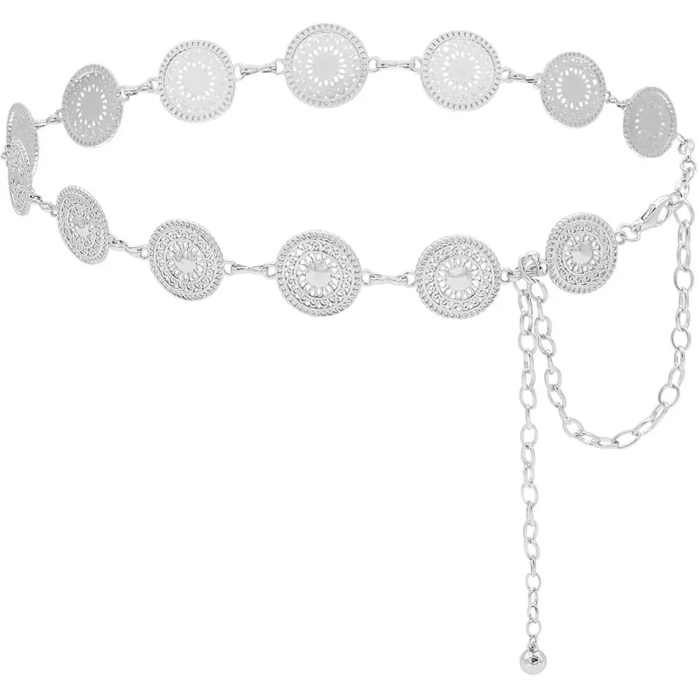 

Женский ремень-цепочка, металлический пояс, массивный пояс с звеньями на животе