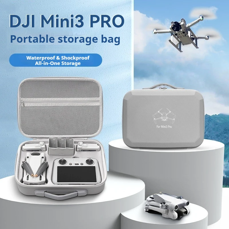

Сумка для хранения из искусственной кожи для DJI Mini 3/Mini 3 Pro, портативная сумка на плечо, водонепроницаемый жесткий чехол для переноски, аксессуары для дронов