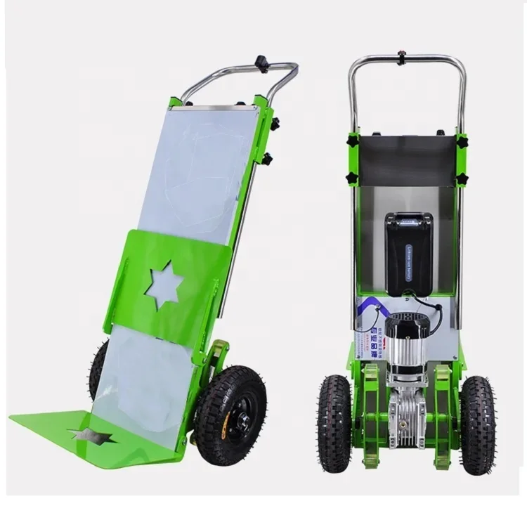 

Portable Automatic Steel Electric 300kg Two Wheel Construction Cement Transport Stair Climber Climbing Trolley Truck