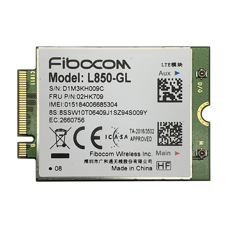 

FIBOCOM L850-GL LTE Cat9 M.2 Module For Thinkpad X280 X1 Carbon T480S T580 P52S Yoga X380 L480 L580 A485 P15v T15p C640 Laptop