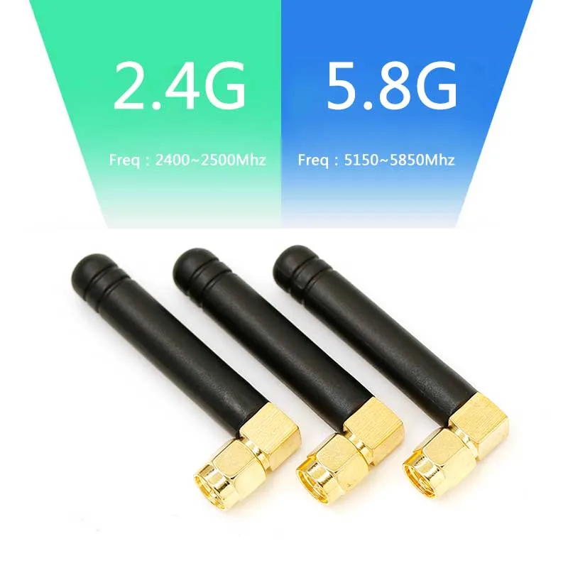 듀얼 밴드 고무 공중 외부 옴니 와이파이 AP 안테나, 미니 SMA RPSMA 네트워크 라우터, 2.4G, 5.8G