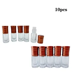 Botella de vidrio con cuentagotas de 3ml, recipiente para cosméticos, Perfume, Oud árabe, 10 piezas