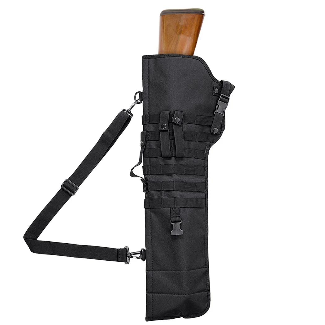 Tactical Shotgun Scabbard Rifle Storage Bag Molle Gun Holster Adjustable Shoulder Strap Barrel Rifle Bag For Shooting Hunting