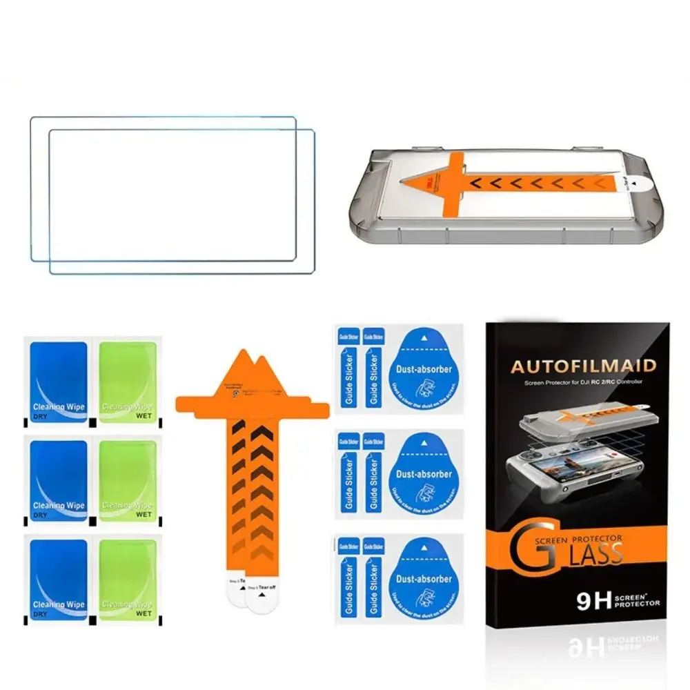 3 قطعة 9H مستودع خالي من الغبار فيلم المقسى ل DJI RC/RC2 أجزاء واقي للشاشة ل DJI Mini 4 5 Pro/NEO/Mavic 4 Pro أفلام زجاجية