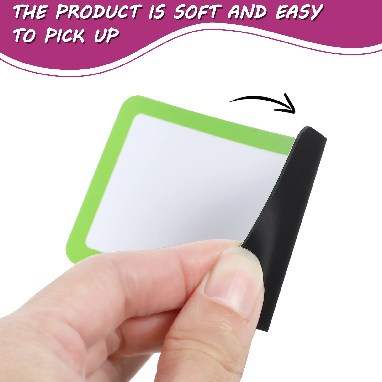 20Pcs Blank Magnet Label 10x5cm Erasable Whiteboard Sticker Reusable for Kitchen Office School Multi-Function Note Labels Dry