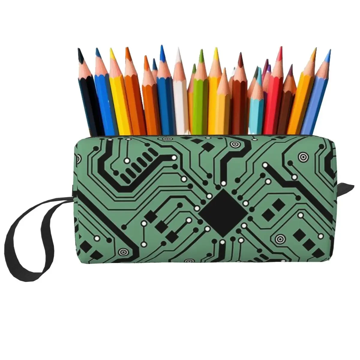 Printed Circuit Board - Color Makeup Bag Cosmetic Organizer Toiletry Cosmetic Bag for Women Beauty Travel Pencil Case