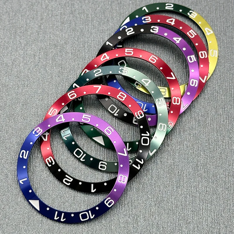 38 × 30.6 mm SKX007 Curved Aluminum Watch Bezel Inner Case Ring Fit SKX007 SKX009 SRPD GMT and SUB Seamaster 300 Series Watches