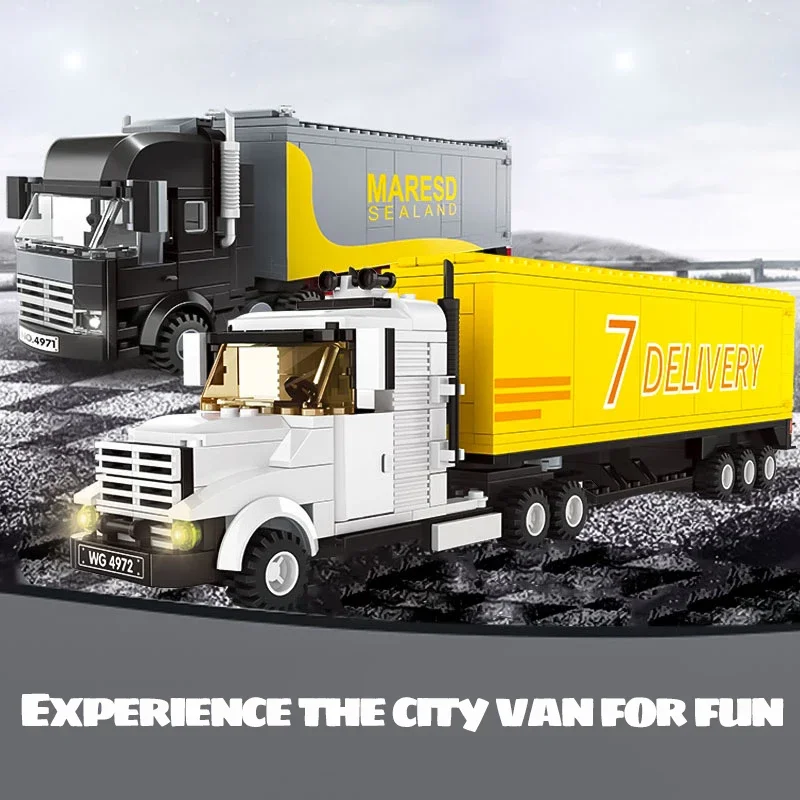 รถบรรทุกสีเหลืองขนาดใหญ่ รุ่นปี 2025 ของเล่นตัวต่อประกอบสำหรับเด็ก รุ่น 4972