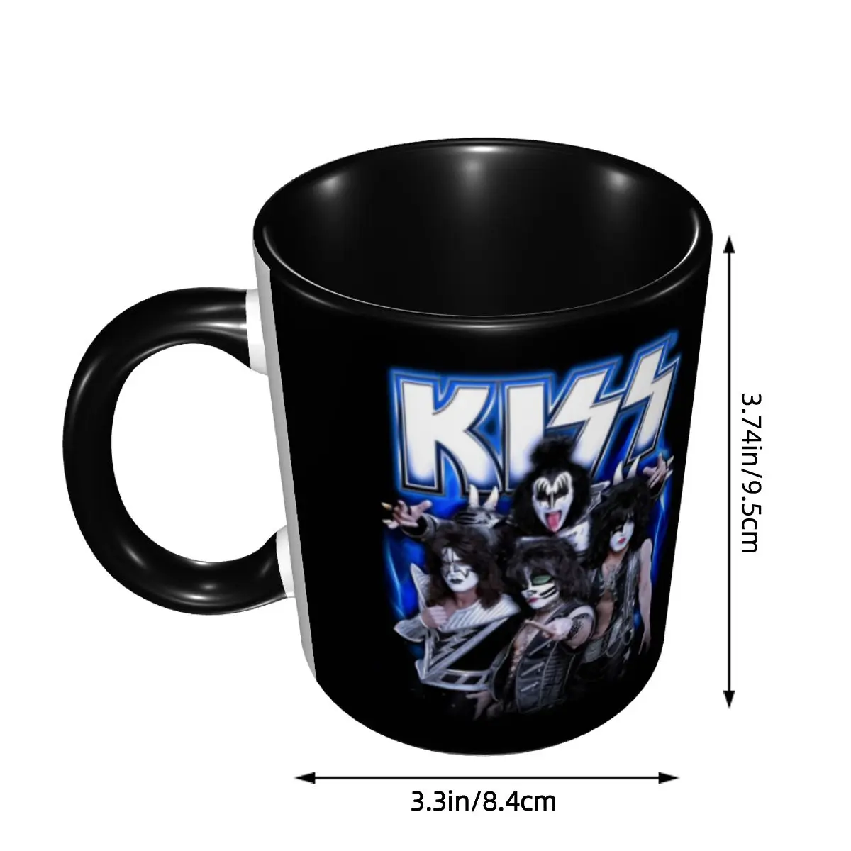 DIY Music Rock Band Kiss Ceramic Mug Personalized Demon Thriller Rock Coffee Cup Creative Gift