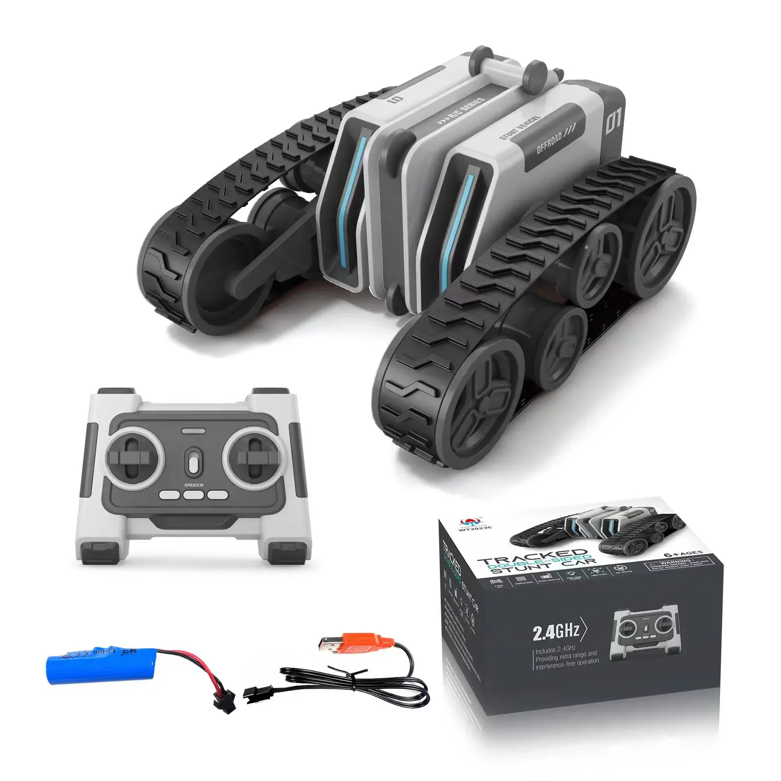 Best rc car high speed tracked stunt car rotazione di 360 ° RC car 4WD remote control car 2.4G double-side driving regalo giocattolo per ragazzo