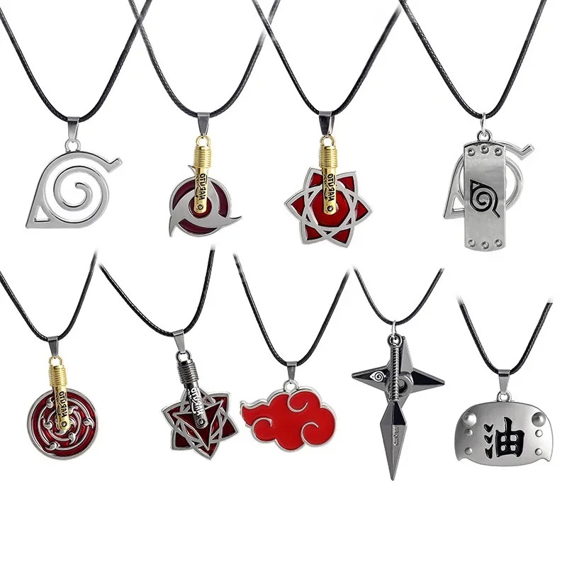 Naruto Anime Necklace Uchiha Itachi Kakashi Chain Cosplay Accessories Cartoon Decorate Jewelry Toys Children Christmas Gifts