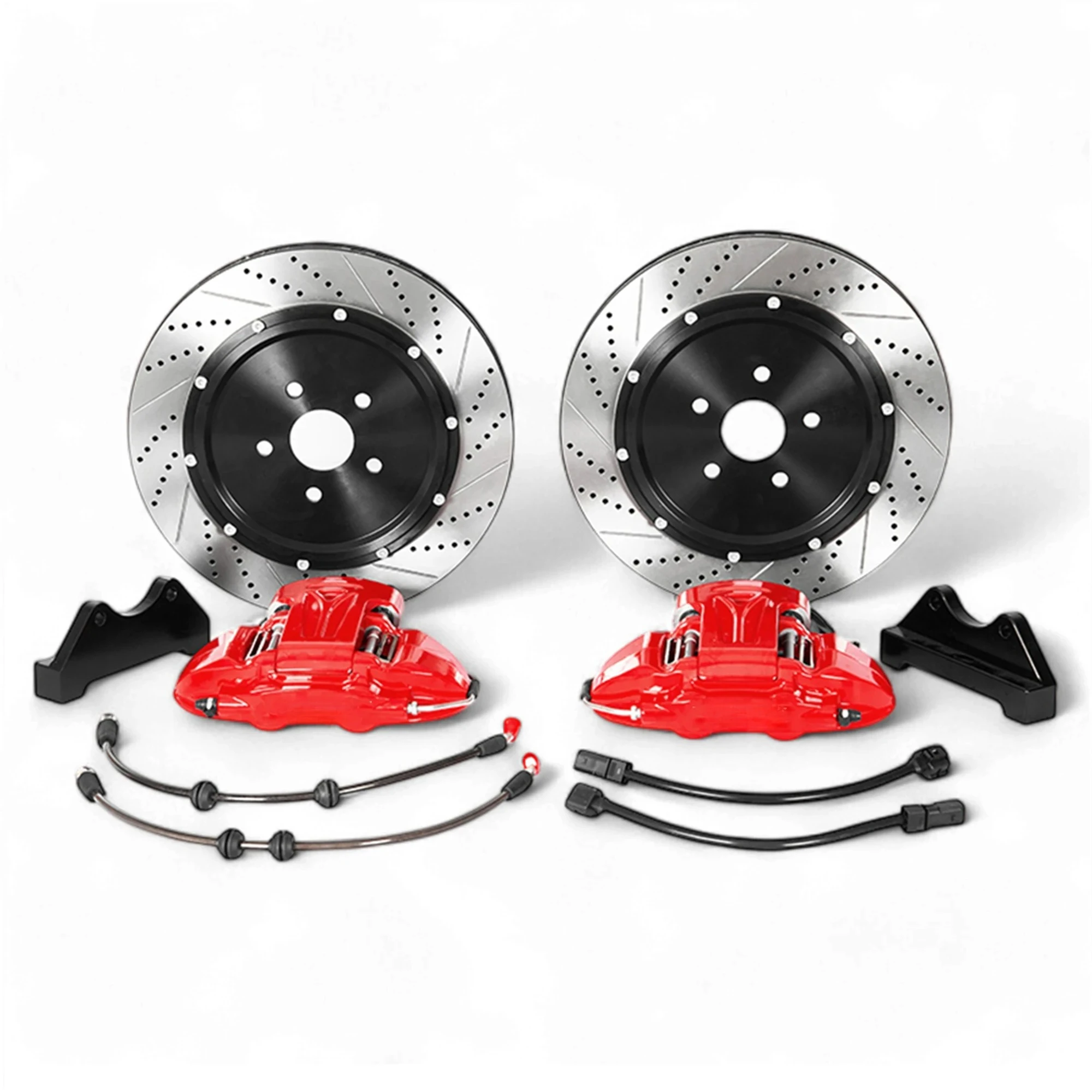 

Racing 4 Pot Rear Caliper Kit 355 * 28mm 380 * 28mm Brake Disc Pad New Condition Compatible F22 GTR E36 E90 EG6