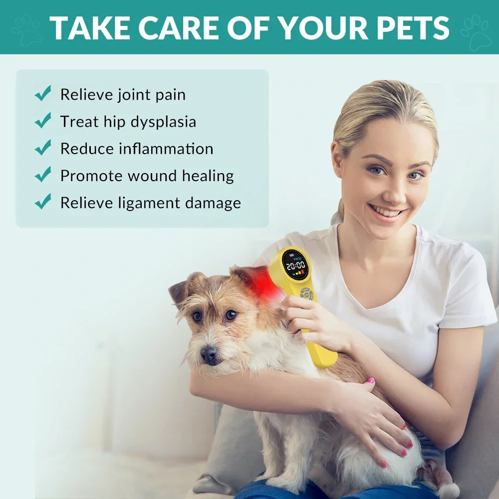 

ZJZK 1760mW 3 Wavelengths LLLT Laser Therapy Device 660nm 810nm 980nm Handheld for Human Pets Arthritis Pain Relief