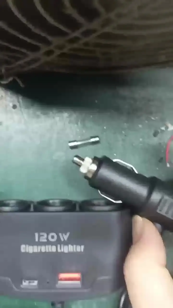 120 واط شاحن سيارة ولاعة السجائر محول المزدوج USB PD شاحن سيارة شحن سريع المقبس محول القابس آيفون لتحديد المواقع داشكام