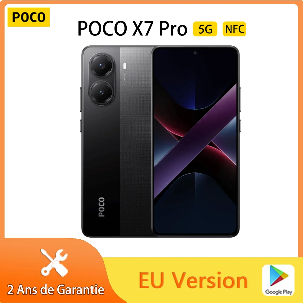 POCO X7 Pro 5G, NFC, Dimensity 8400-Ultra, 50 MP Camera, 1.5K 120Hz CrystalRes AMOLED Display, 6000 mAh Battery