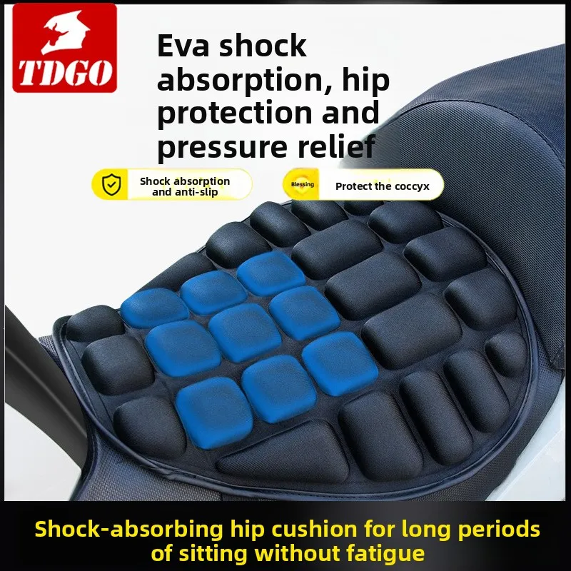 

Soft and Breathable Motorcycle Cushion Cover Black Sponge Electric Vehicle Modification Accessories Cushion