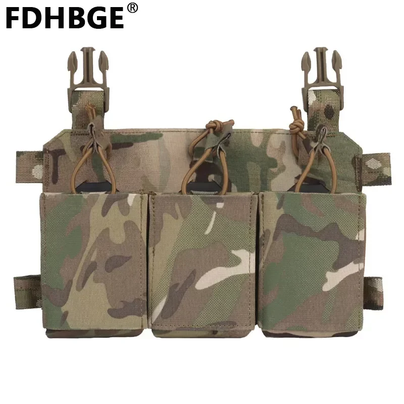 FDHBGE Tactical Pouch Multipurpose Triple Rifle Mag Hunting Chest Bag Camping Outdoor Wargame Molle System Paintball Accessories