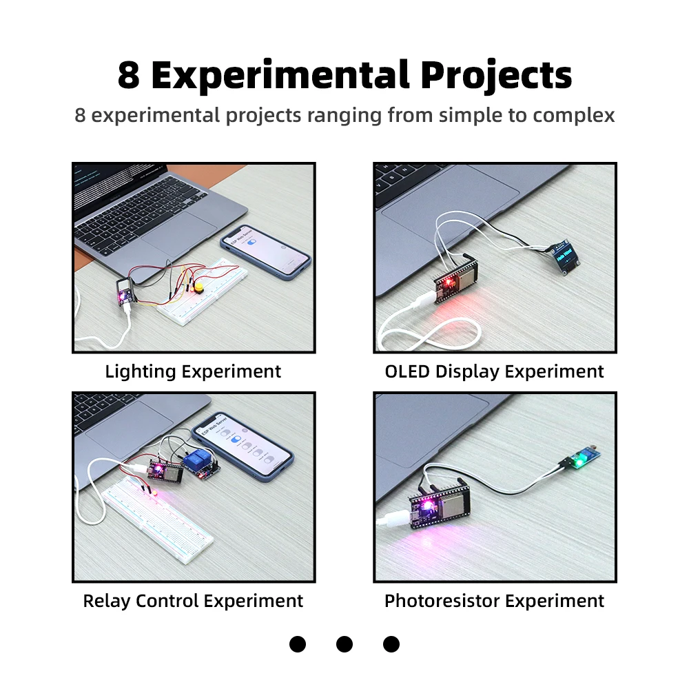 Professional ESP32 Automation Project Starter Kit for Arduino Programming DIY Electronic Complete Circuit Learning Education Kit