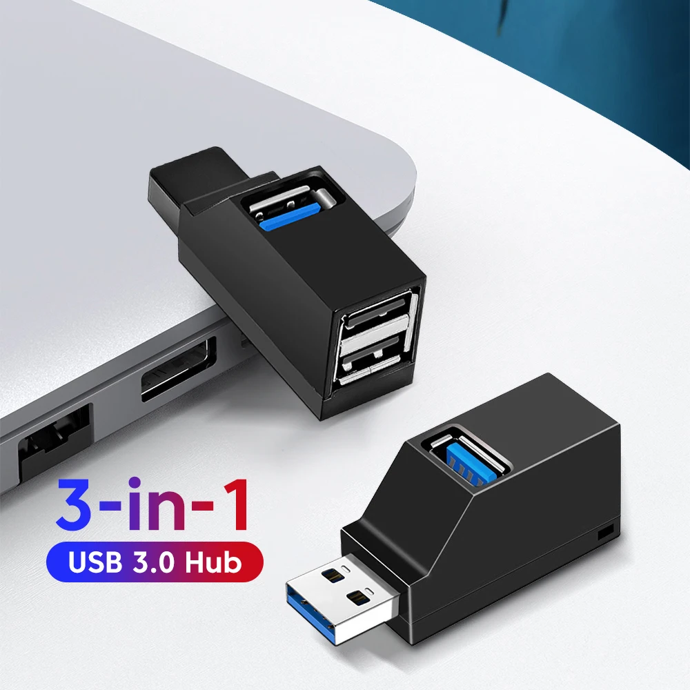 

USB 3.0 HUB Adapter Extender Mini USB Splitter 3 in 1 USB Type C Hub High Speed USB 2.0 Adapter For PC Laptop U Disk Card Reader