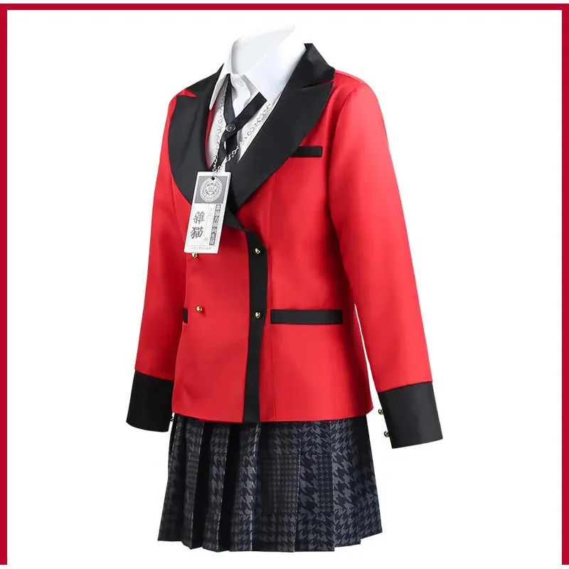 أزياء أنيمي Kakegurui Jabami Yumeko التأثيرية مقامر كوس زي حفلة الهالوين بدلة تلميذة