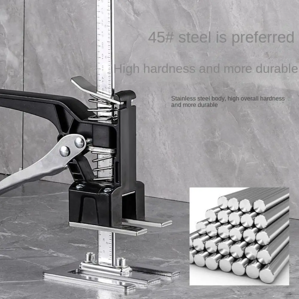 Heavy-Duty Metal Cabinet Lift-Up Tool Effort-Saving Precise Positioning Tile Height Adjuster S/M/L Steel Height Locator Lifter