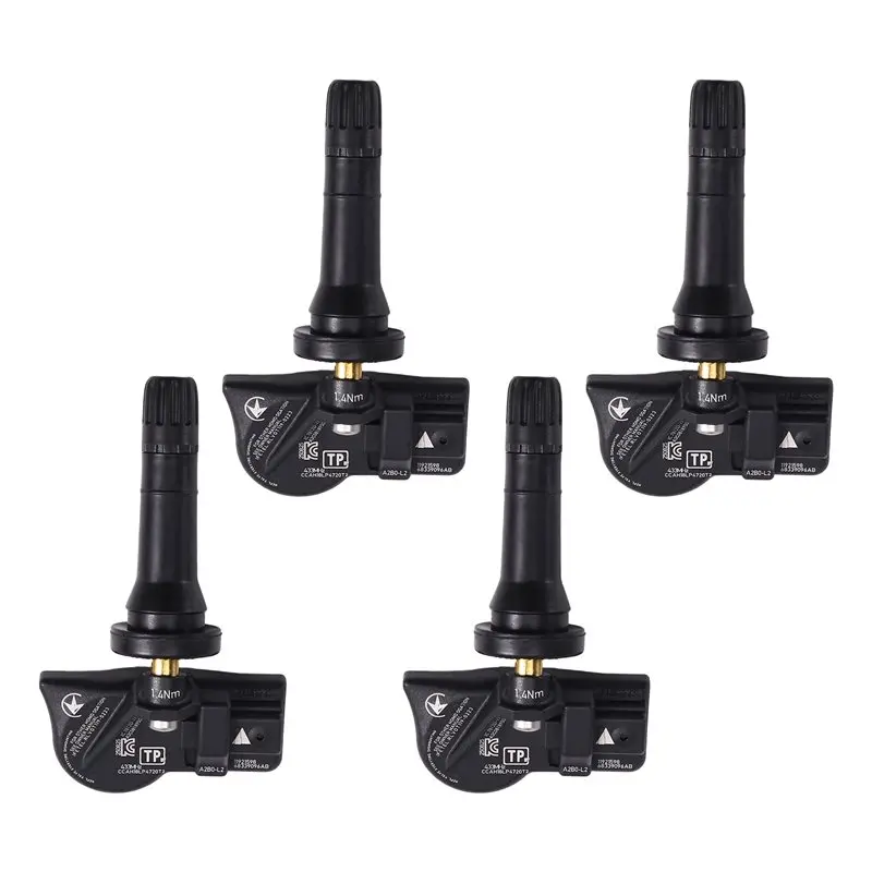 A58X-For Jeep Gladiator Wrangler Grand Cherokee 2021-2025 4Pcs Car Tire Pressure Sensor Kit 433Mhz 68339096AB For Grand Wagoneer