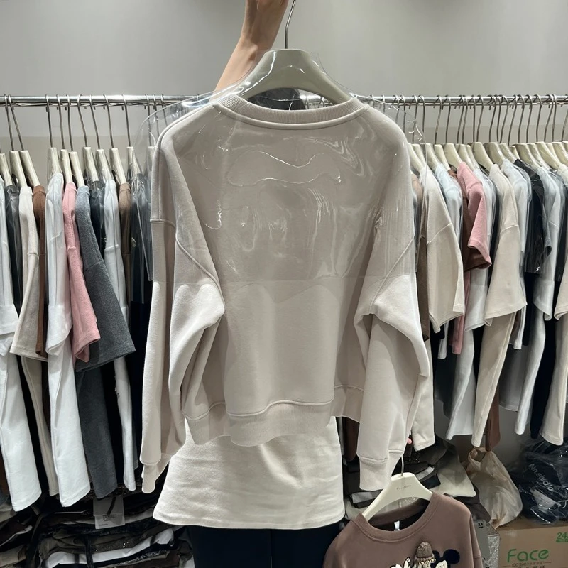 Retro Style Fleece-Lined Cute Short Kawaii Y2k Sweatshirt Ladies Winter New Loose Slimming Cartoon Long Sleeves Pullover Hoodies