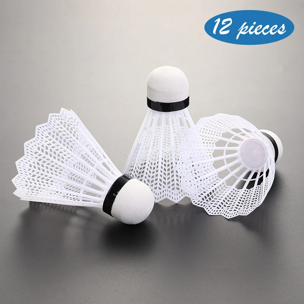 12pcs Plastic Badminton Shuttlecock Lightweight Badminton for Hitting Practice Portable Badminton for Practice Outdoor Supplies