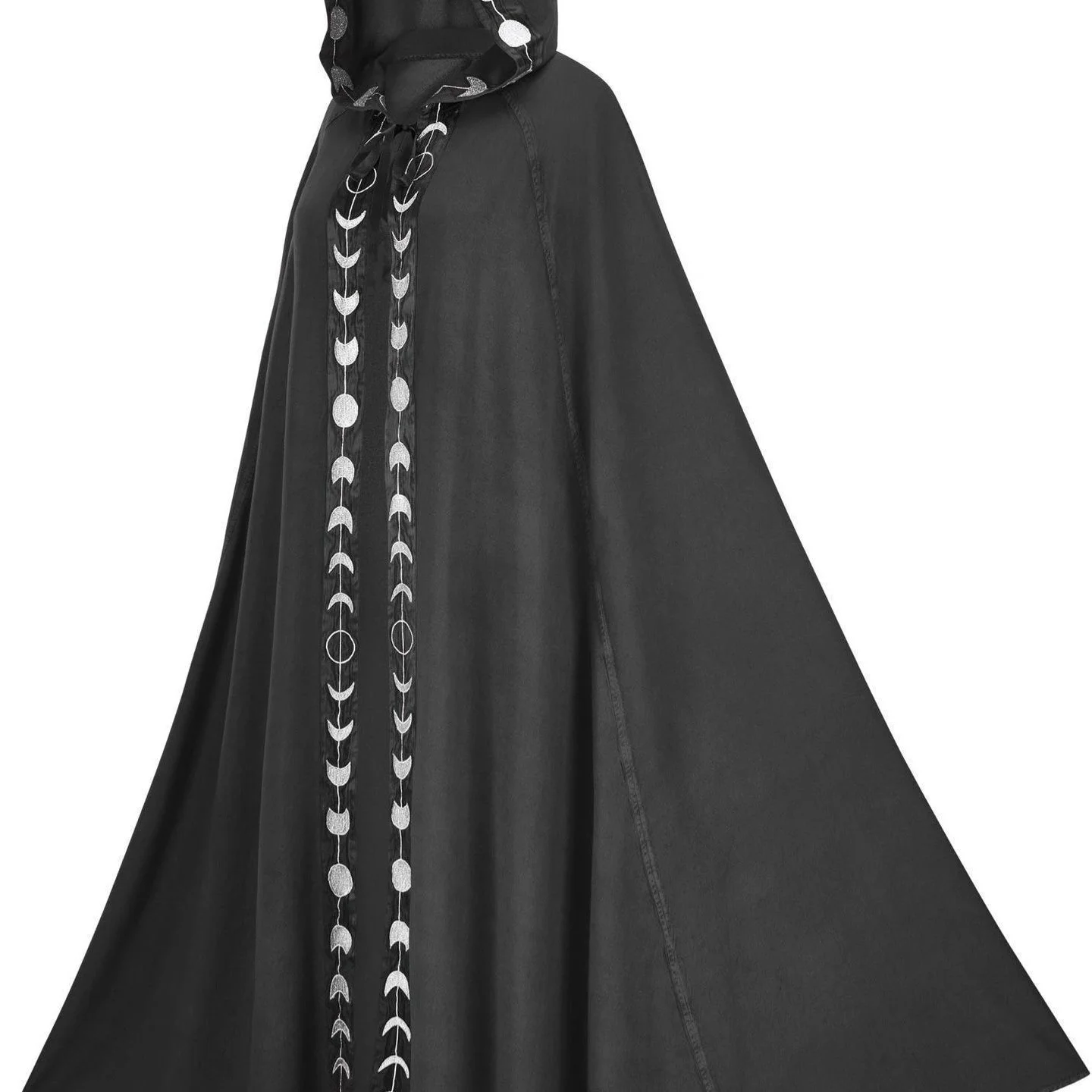 عباءة مزينة بحواف وغطاء رأس، زي تنكري للهالوين وعروض الأداء، إنتاج صيني، خريف 2023، زي مسرحي #3