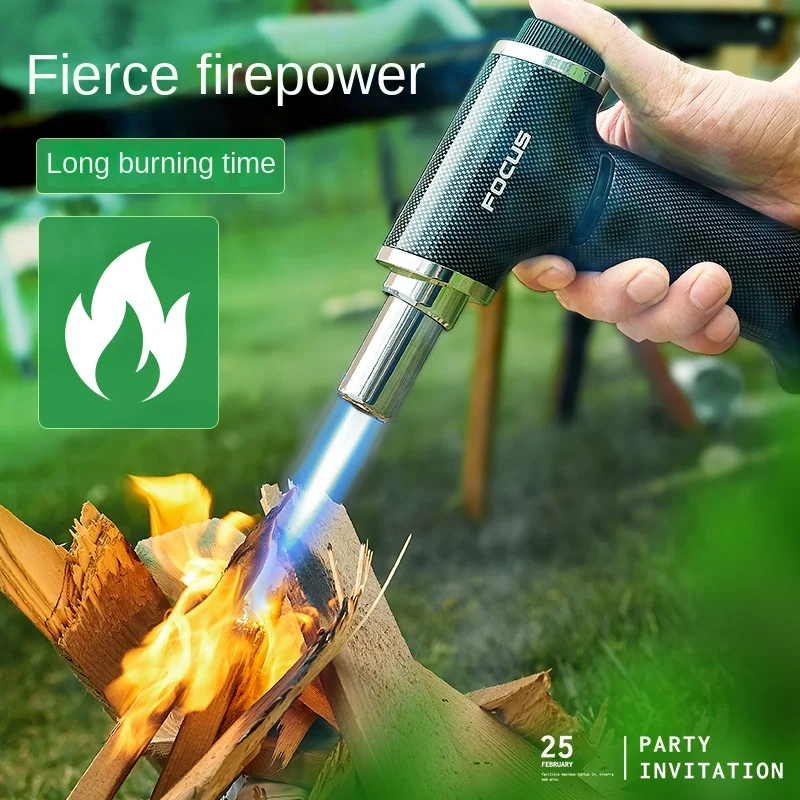 

Large Capacity Outdoor Camping Kitchen BBQ Lighter Welding Gun Butane Gas Lighter Windproof Cigar Lighters Gadgets For Men NEW