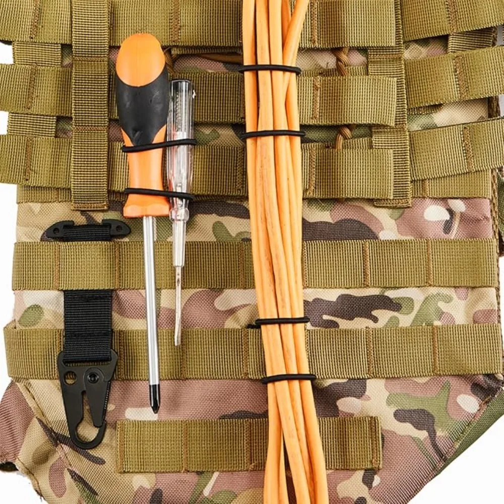 5pcs Nylon PTT Antenna Binding Buckle Outdoor Hiking Hunting Durable Elastic Backpack Clips for Securing Tools on Your Backpack