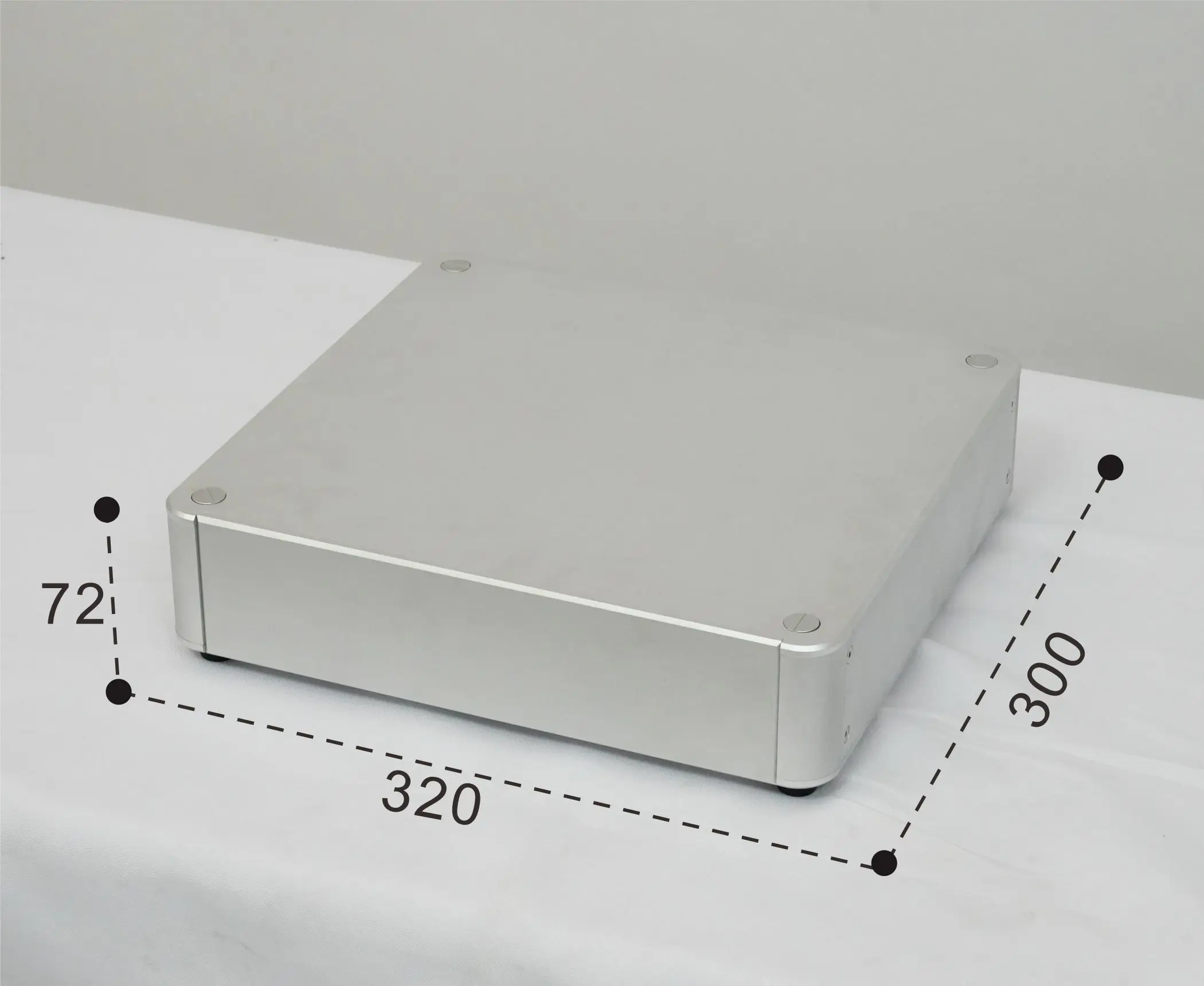 BZ3207R Rounded All Aluminum Chassis DIY HiFi Audio Amplifier Case Pre-Amp Enclosure