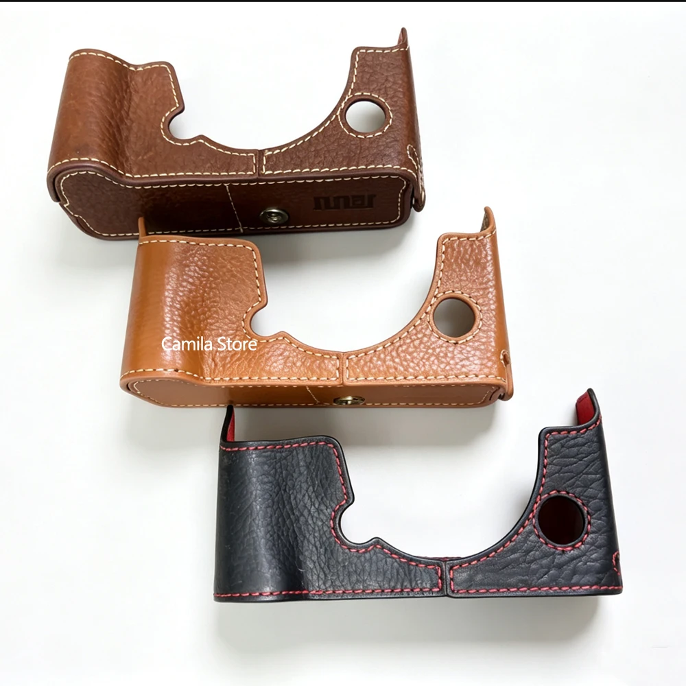 handwork Photo Camera Genuine leather cowhide Bag Body BOX Case For Fujifilm XT4 X-T4 Protective sleeve straps base